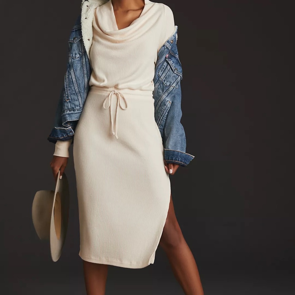 Daily Practice by Anthropologie Cowl Neck Midi Dress